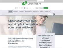 Tablet Screenshot of cherryleaf.com